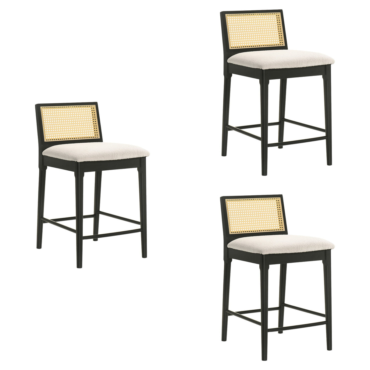Tobias - Coastal Modern Wood Counter Height Kitchen Bar Stool