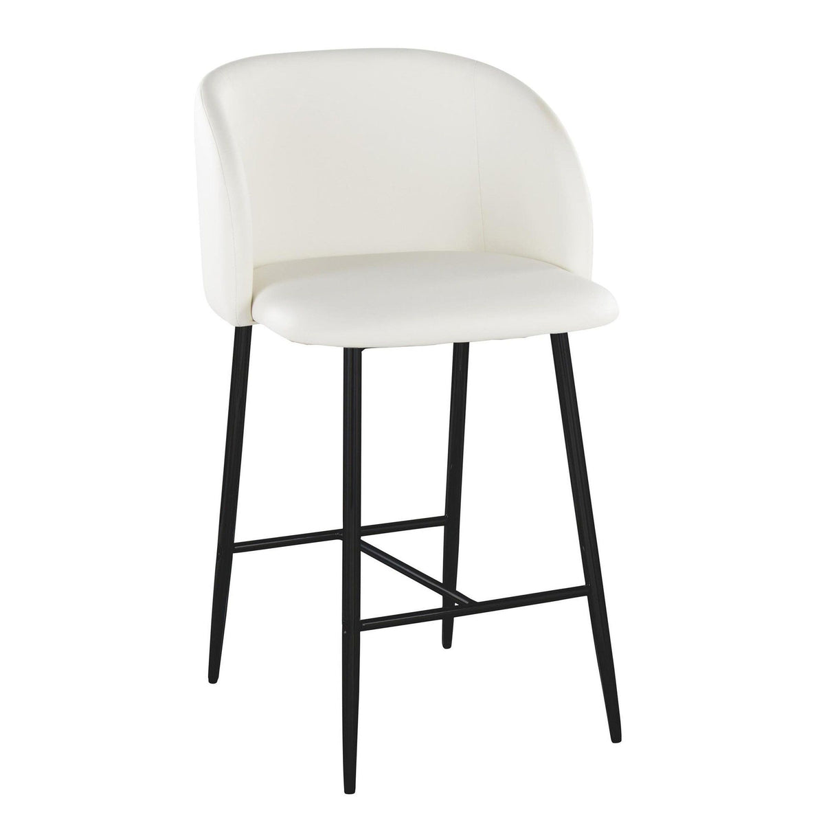 Fran - Fixed-Height Counter Stool (Set of 2) - Black Metal Base