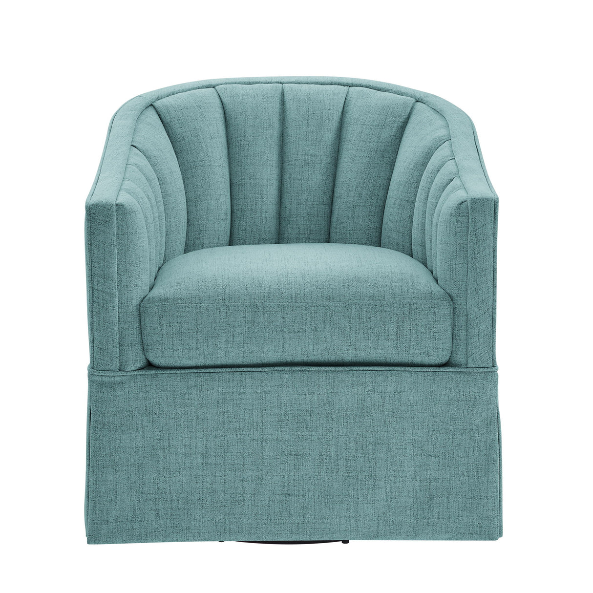 Solitude - Skirted Swivel Accent Chair With Hemp Like