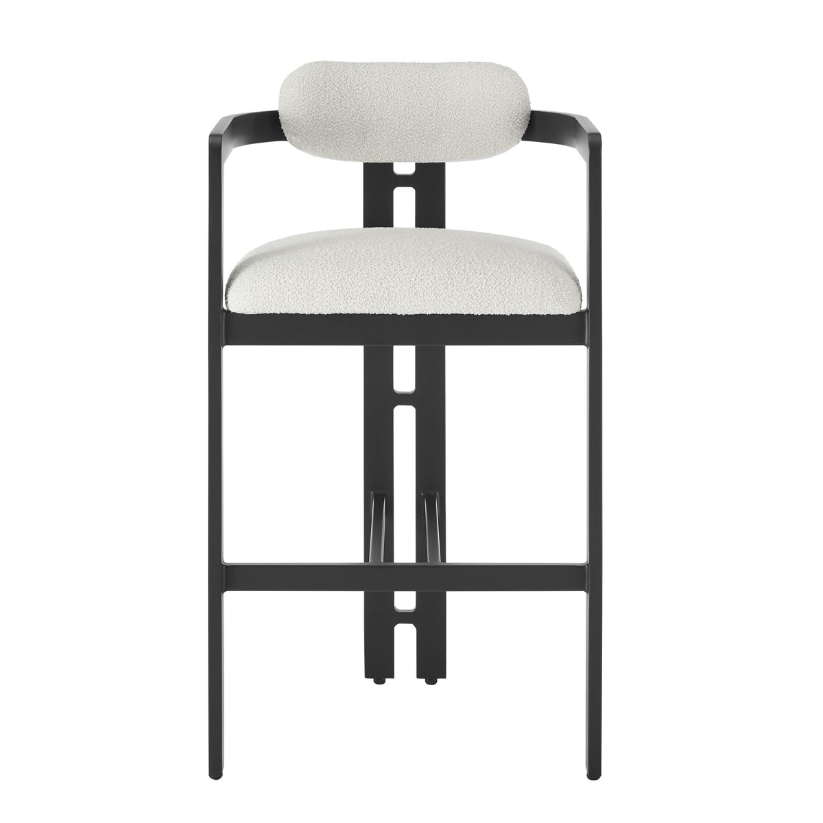 Jazmin - 3-Piece Outdoor Bar Height Bistro Dining Set - White / Black