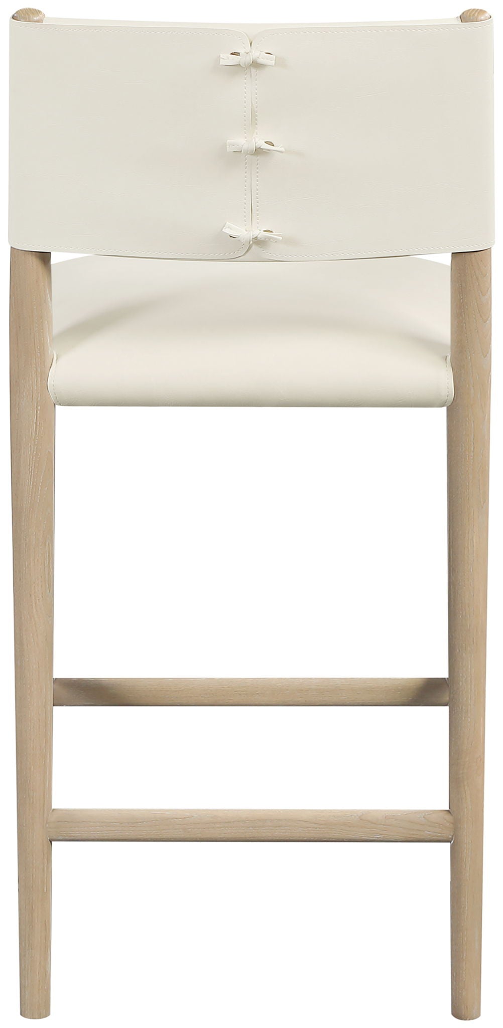 Andie - Vegan Leather Upholstered Counter Stool - Natural Base