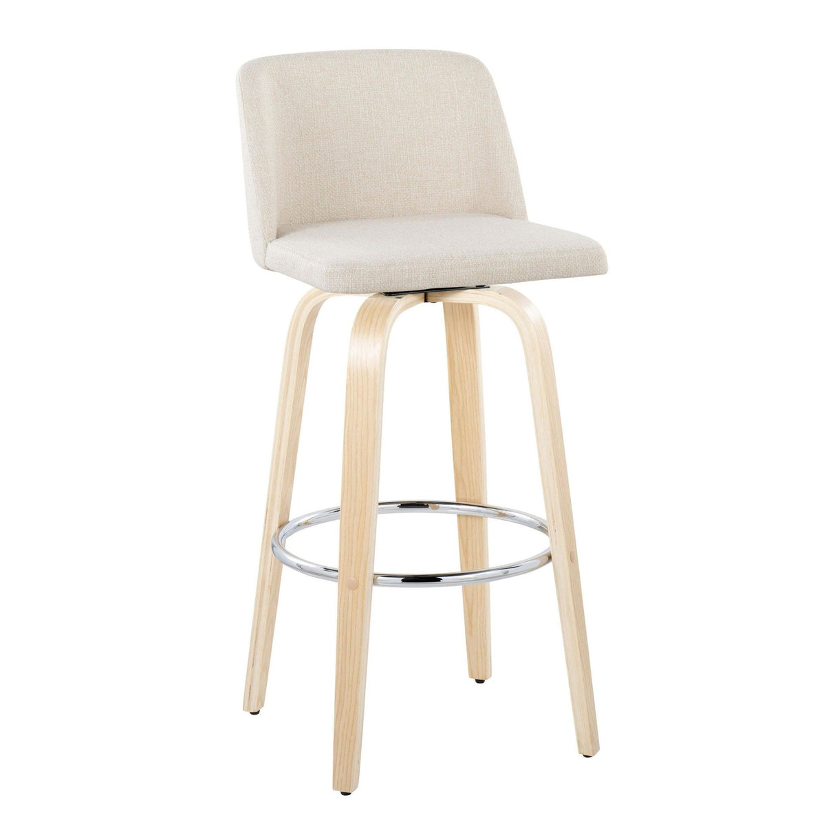 Toriano - 30" Fixed-Height Barstool (Set of 2) - Cream Noize