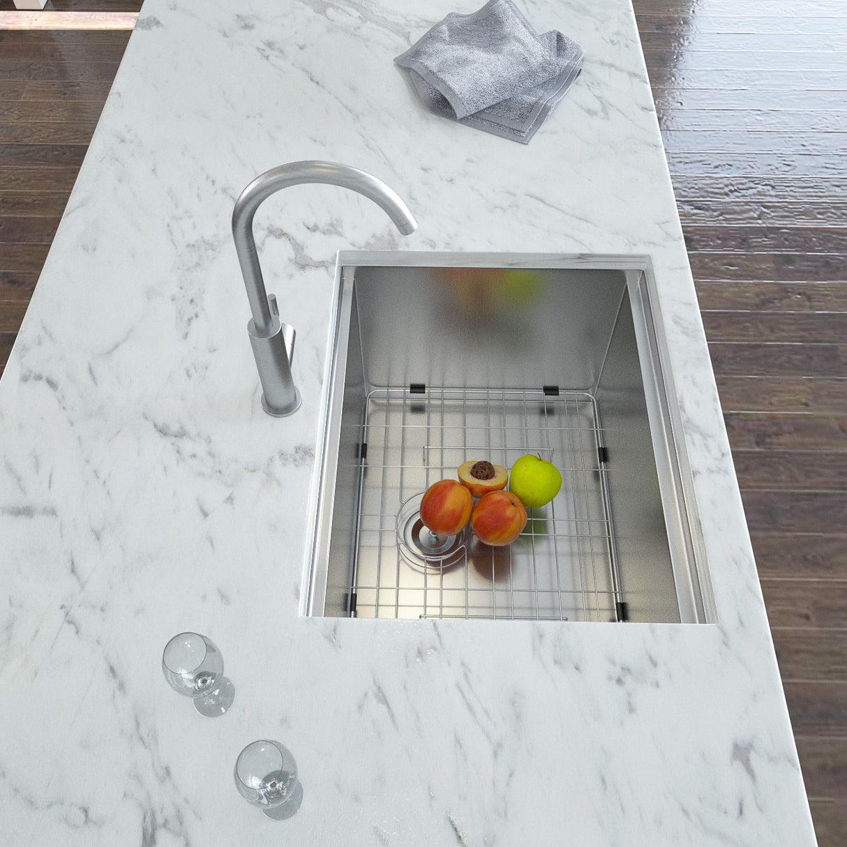 Laundry Workstation Undermount Utility Sink, Deep Single Bowl