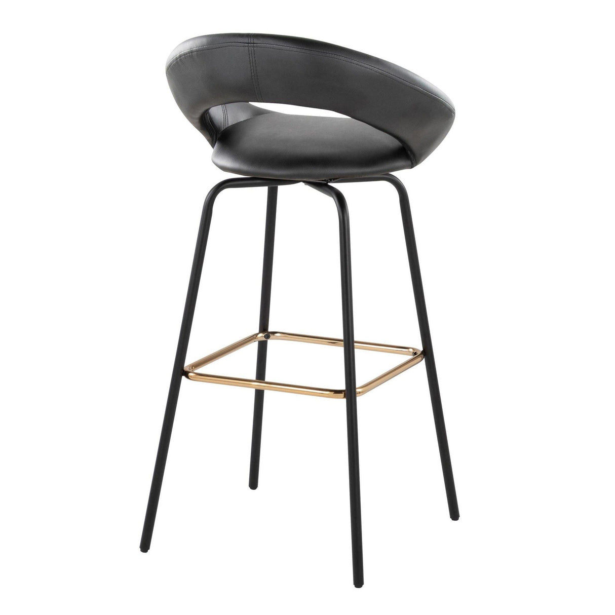 Posh - Fixed-Height Barstool (Set of 2) - Black Metal