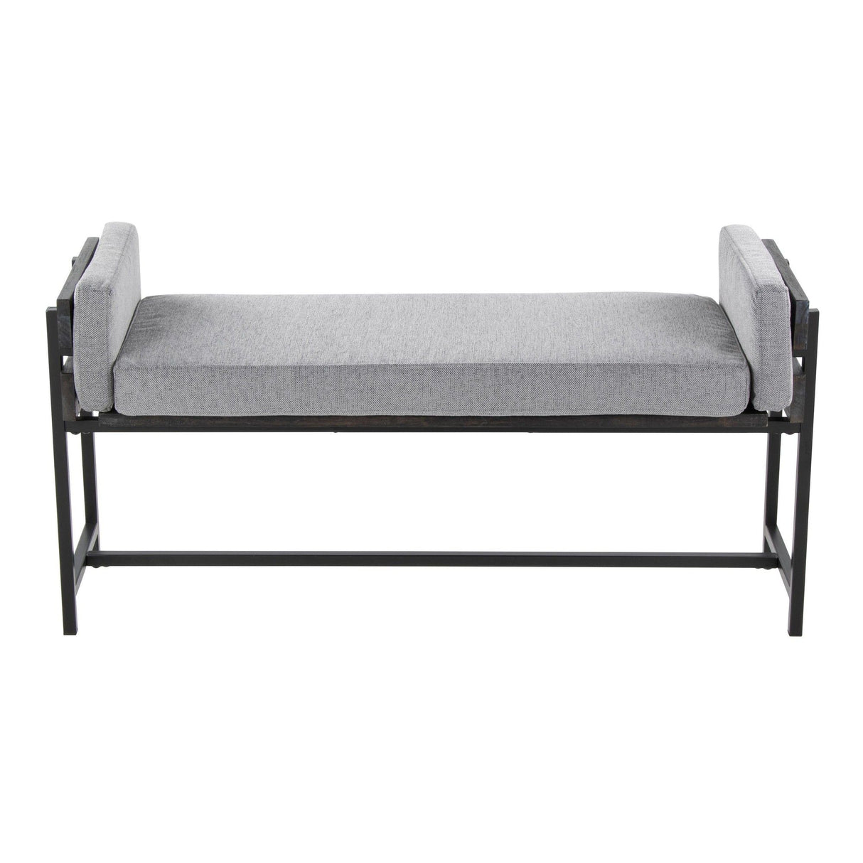 Kari - Farmhouse Bench - Gray Wood