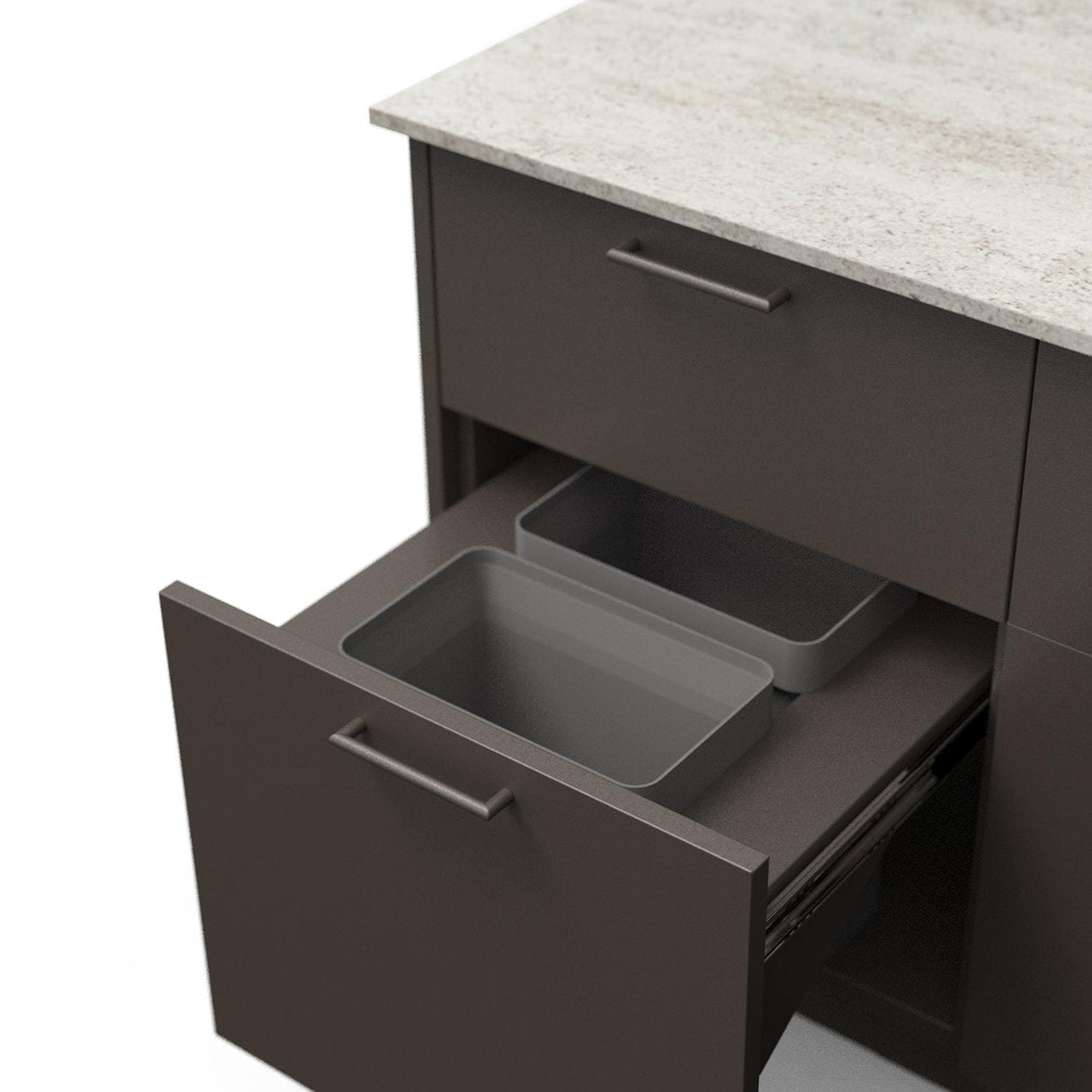 Blaze Sunrise 8-Ft Outdoor Kitchen Island w/ 40-Inch LTE+ Propane Grill in Architectural Bronze w/ Keon Countertop