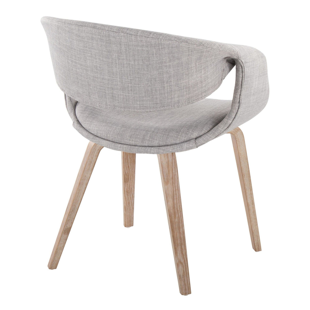 Curvo - Upholstered Chair (Set of 2) - Whitewashed Wood Legs