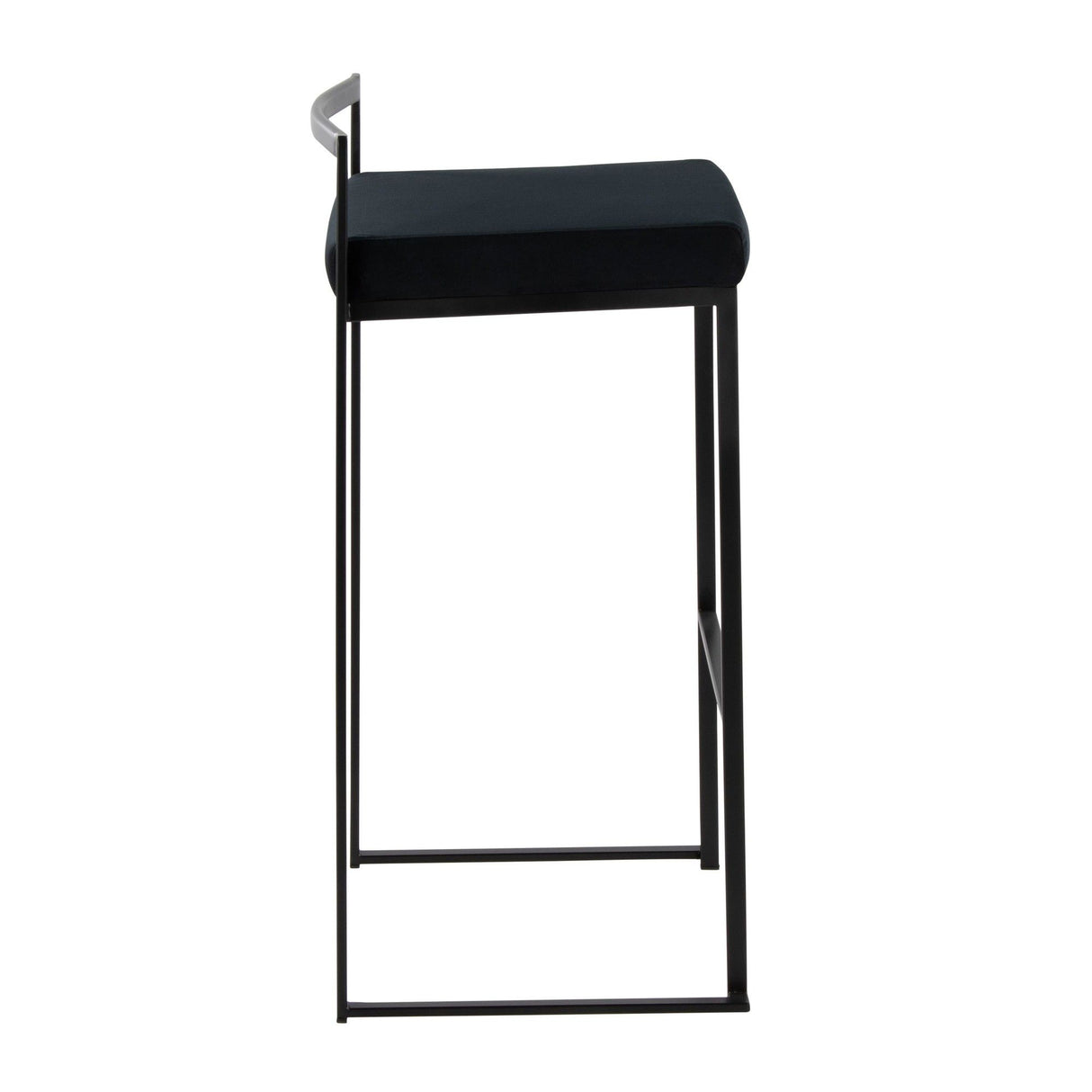 Fuji - Stackable Barstool - Black Metal