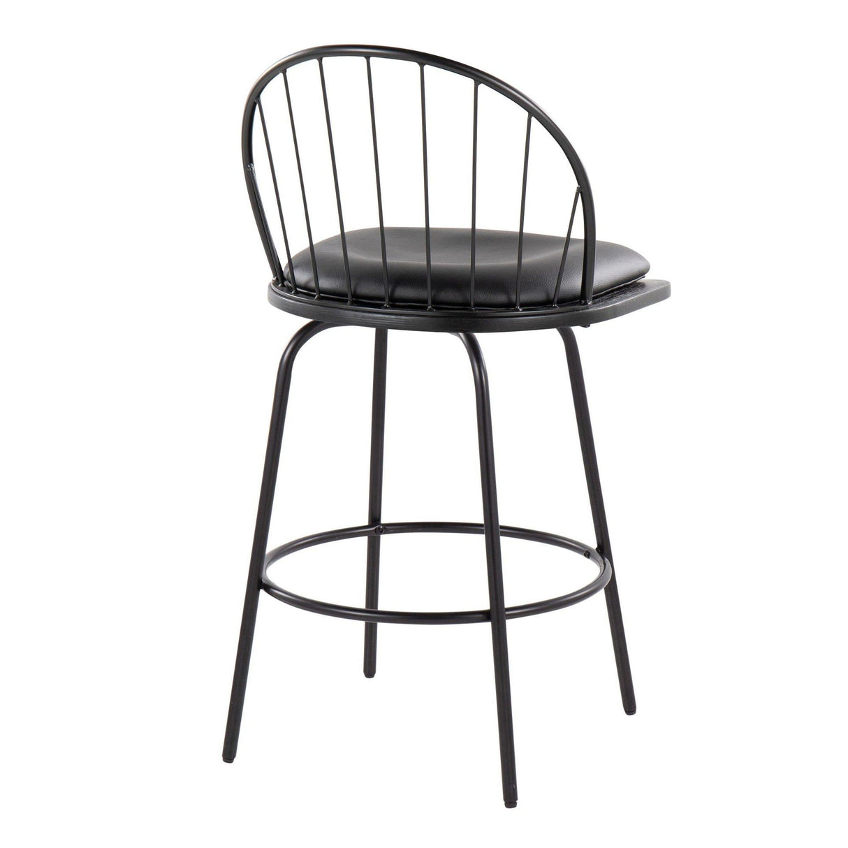 Riley Claire - 26" Fixed-Height Counter Stool (Set of 2) - Black
