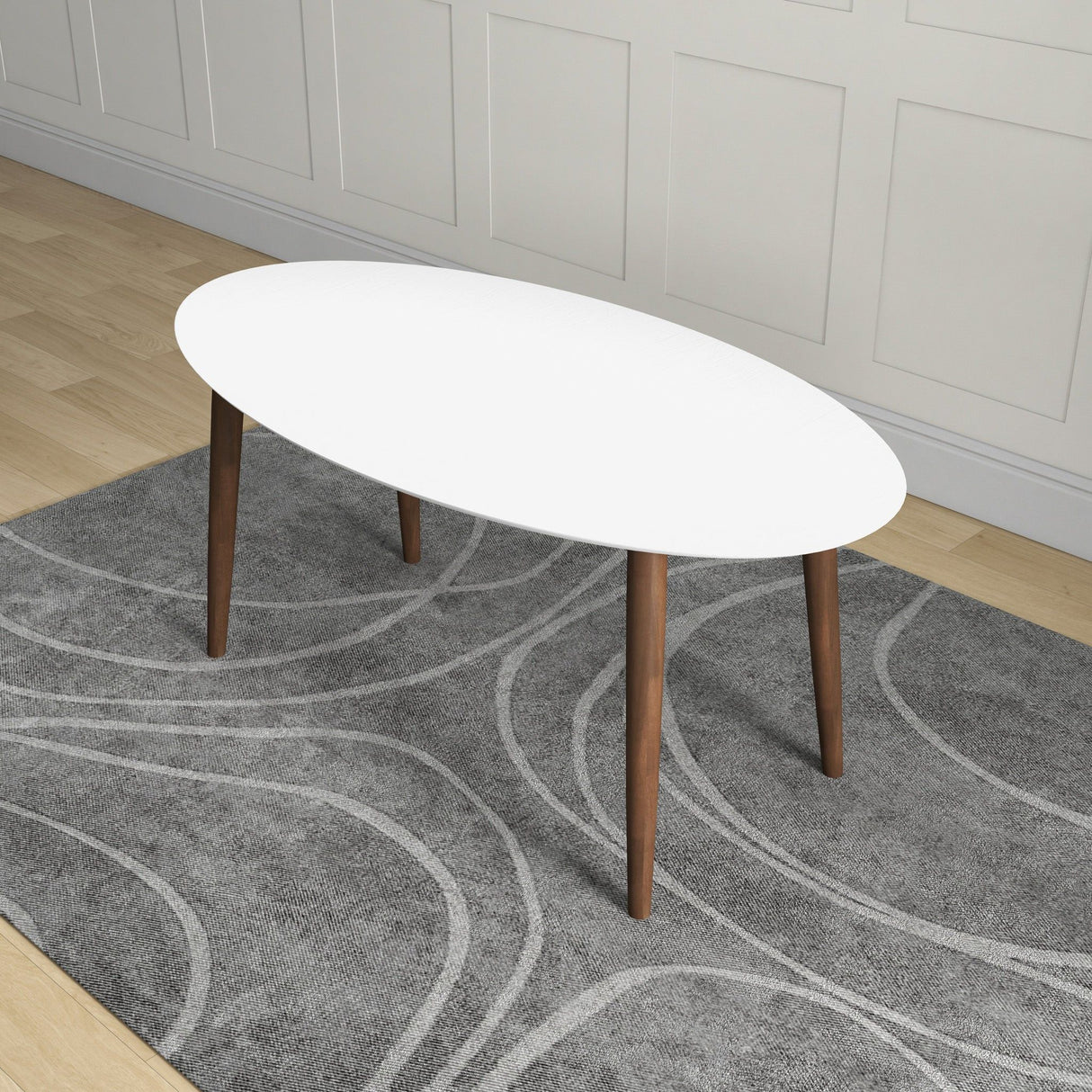 Ada - Mid-Century Modern Style Oval Dining Table