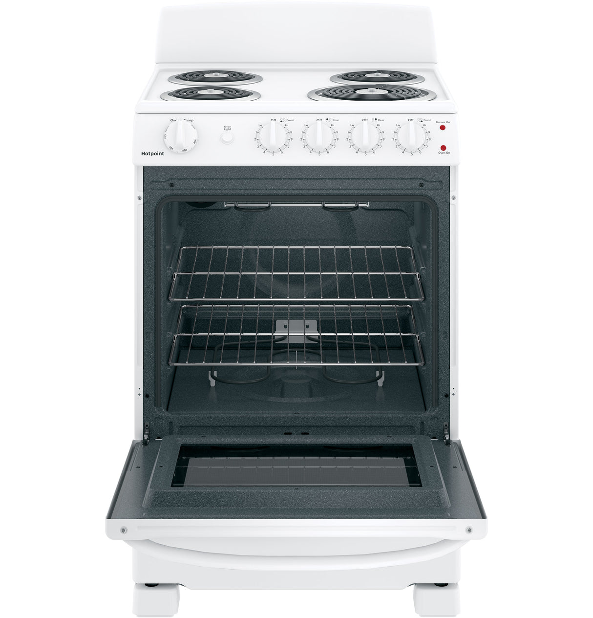 Hotpoint(R) 24" Free-Standing Front-Control Electric Range - (RAS300DMWW)