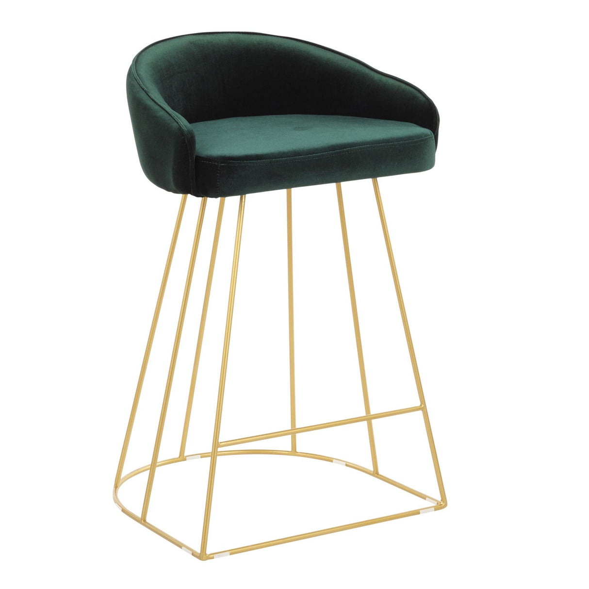 Canary - Contemporary Counter Stool (Set of 2) - Gold Grame