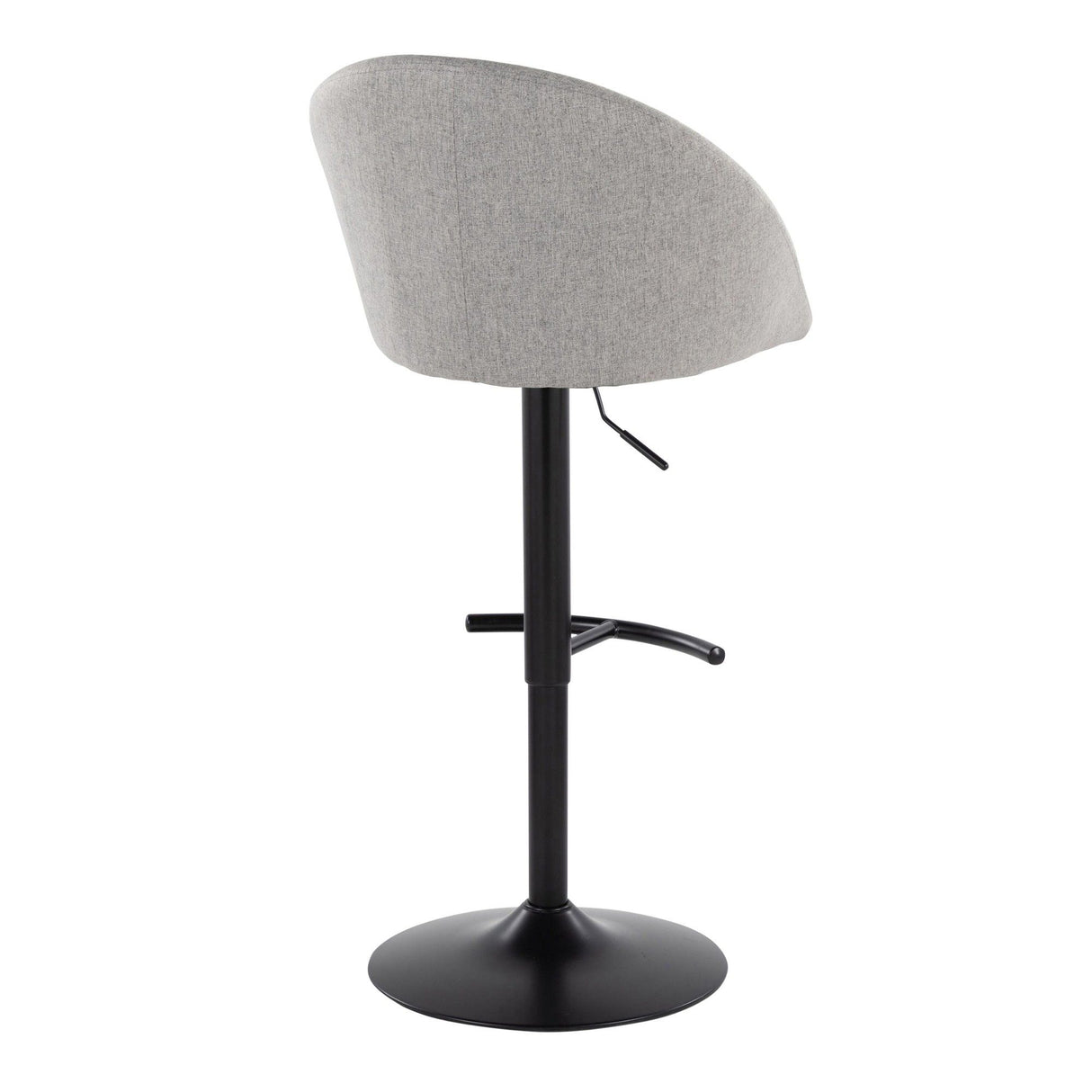 Matisse - Highback Adjustable Barstool With Rounded T Footrest (Set of 2) - Black Metal