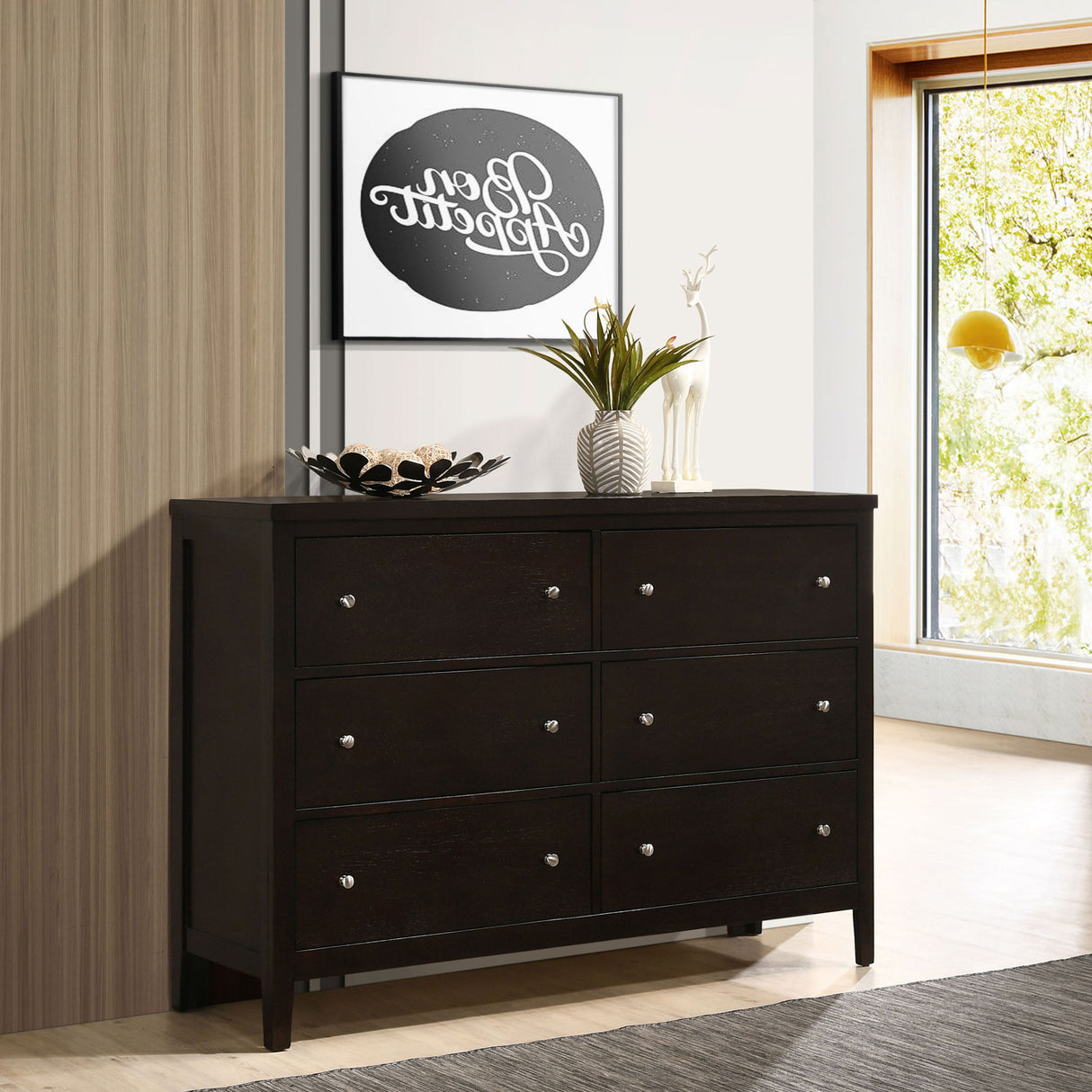 Wedgewood - 6 Drawers Dresser - Cappuccino