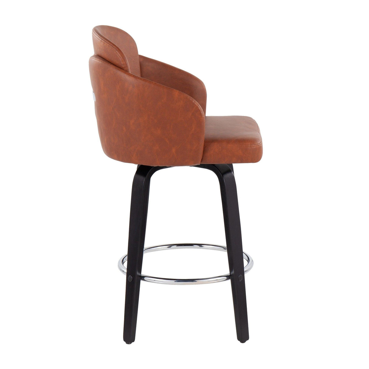 Dahlia - Contemporary Counter Stool (Set of 2) - Black Wood