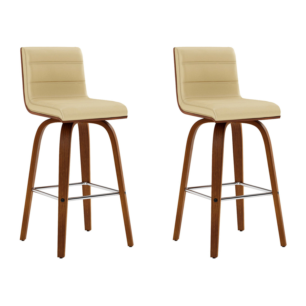 Vienna - 26" Swivel Counter Stool - Walnut Wood