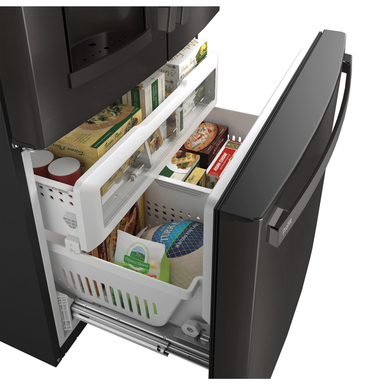 GE Profile(TM) Series ENERGY STAR(R) 27.7 Cu. Ft. French-Door Refrigerator with Hands-Free AutoFill - (PFE28KBLTS)