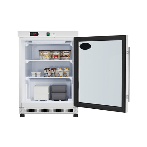 24 in. Commercial Countertop Display Freezer in White with Stainless Steel and Glass Door, 4.6 Cu. ft. (KM-MDF46GD)
