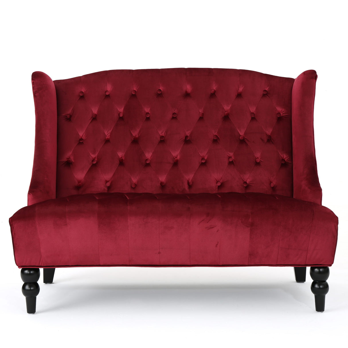 Nurturing - Upholstered Loveseat With Wing Back And Diamond Tufting