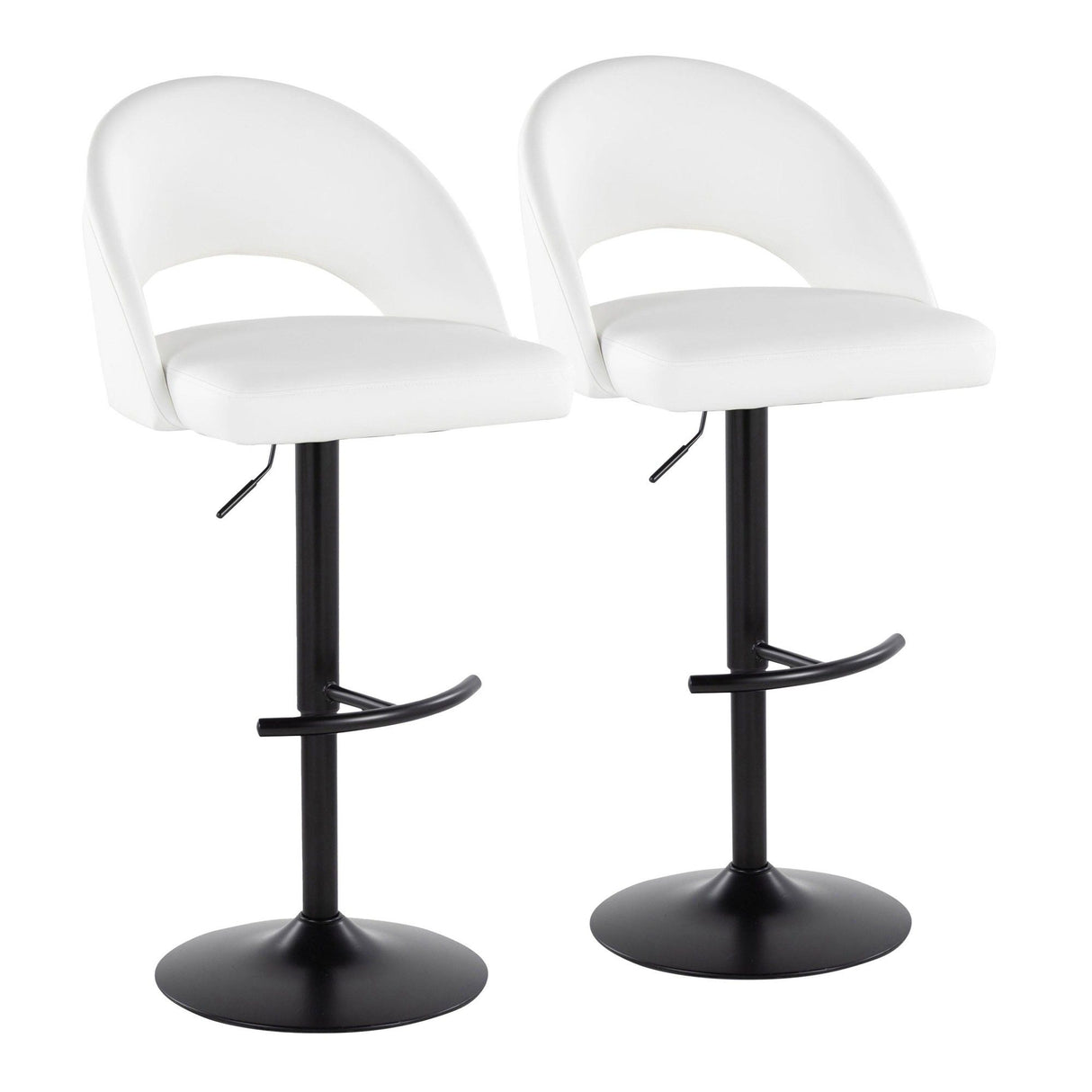 Renee - Adjustable Barstool (Set of 2) - Black Base