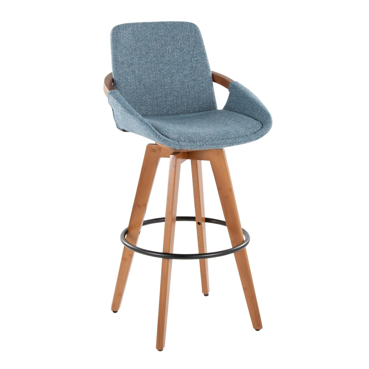 Cosmo - Fixed-Height Barstool - Walnut Bamboo Base