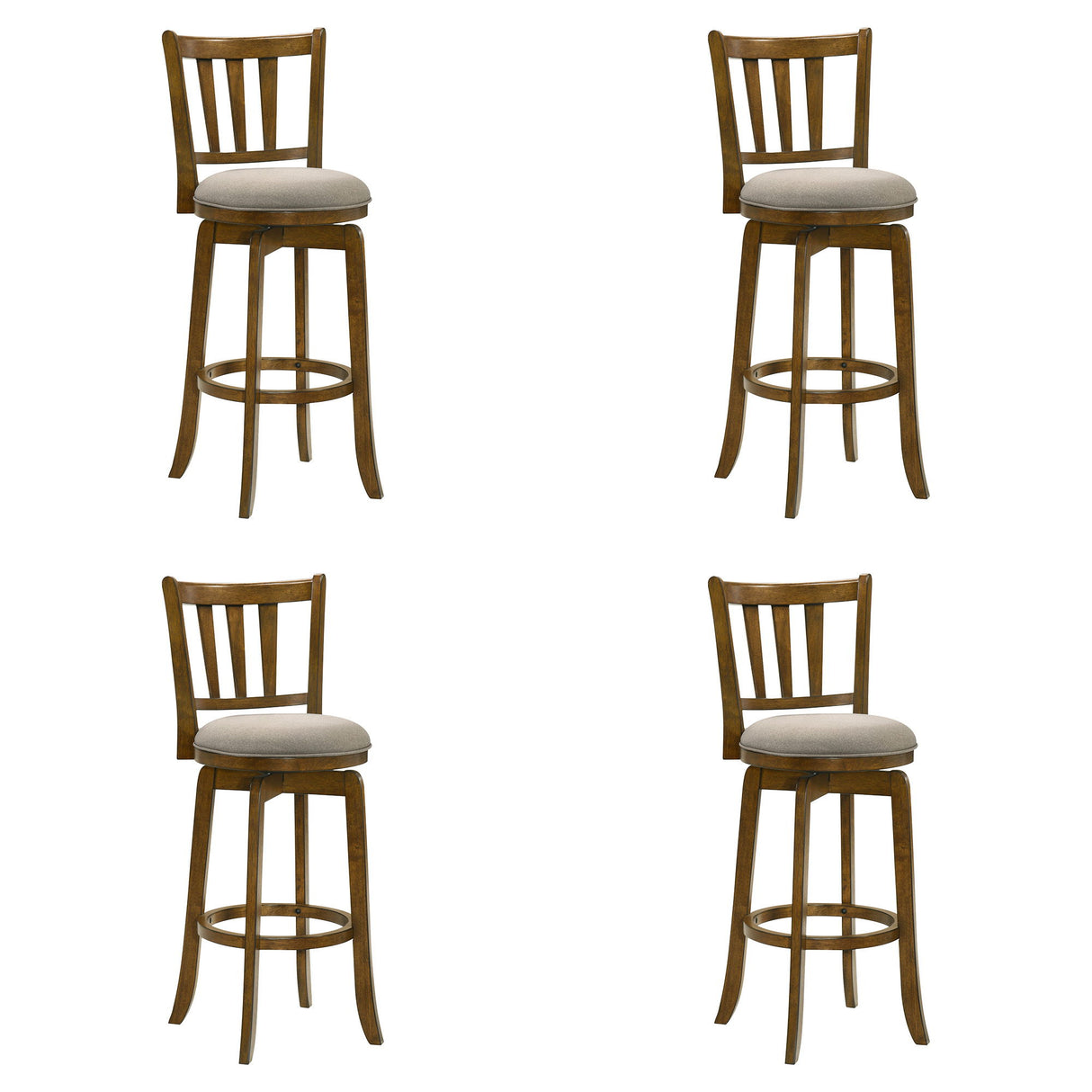 Wren - Modern Farmhouse Swivel Wood Bar Height Kitchen Bar Stool