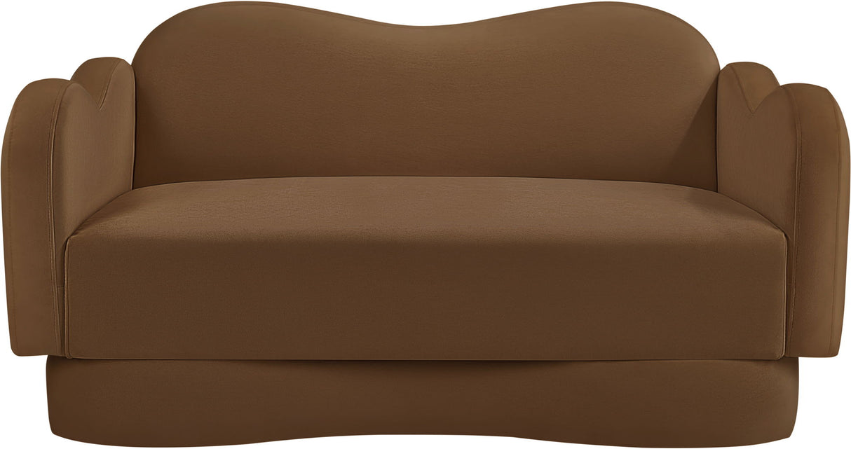 Bloom - Velvet Loveseat - Saddle