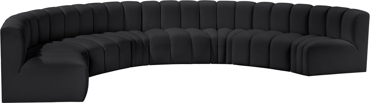 Arc - Faux Leather 8 Piece U-Shaped Modular Sofa