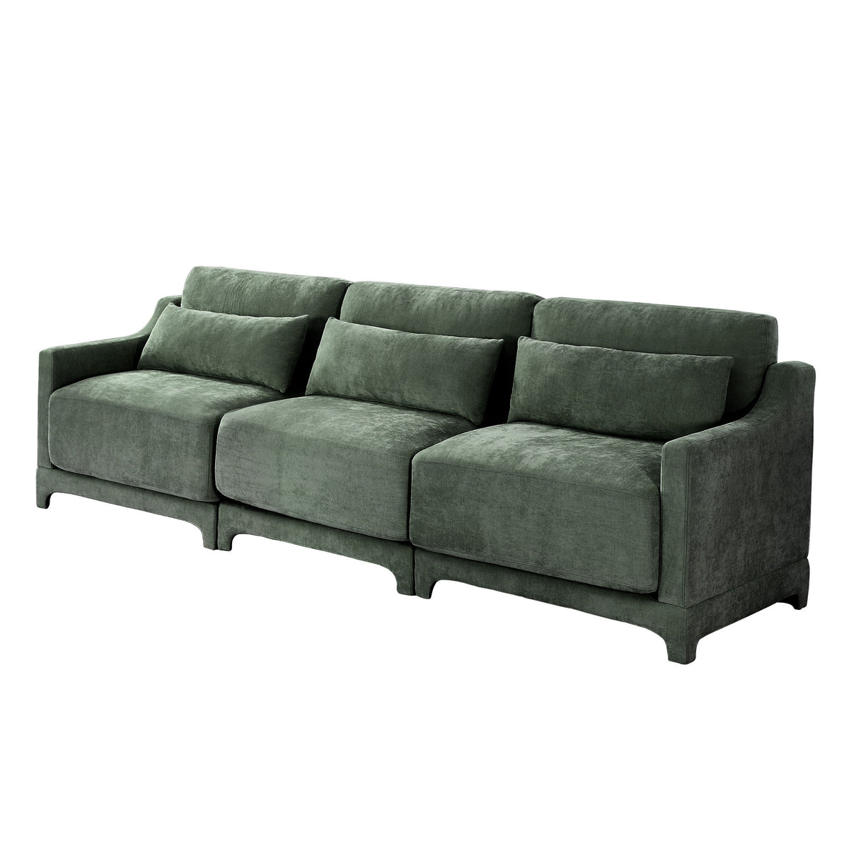 Elegant Sofa With Ergonomic Design And Lumbar Pillows