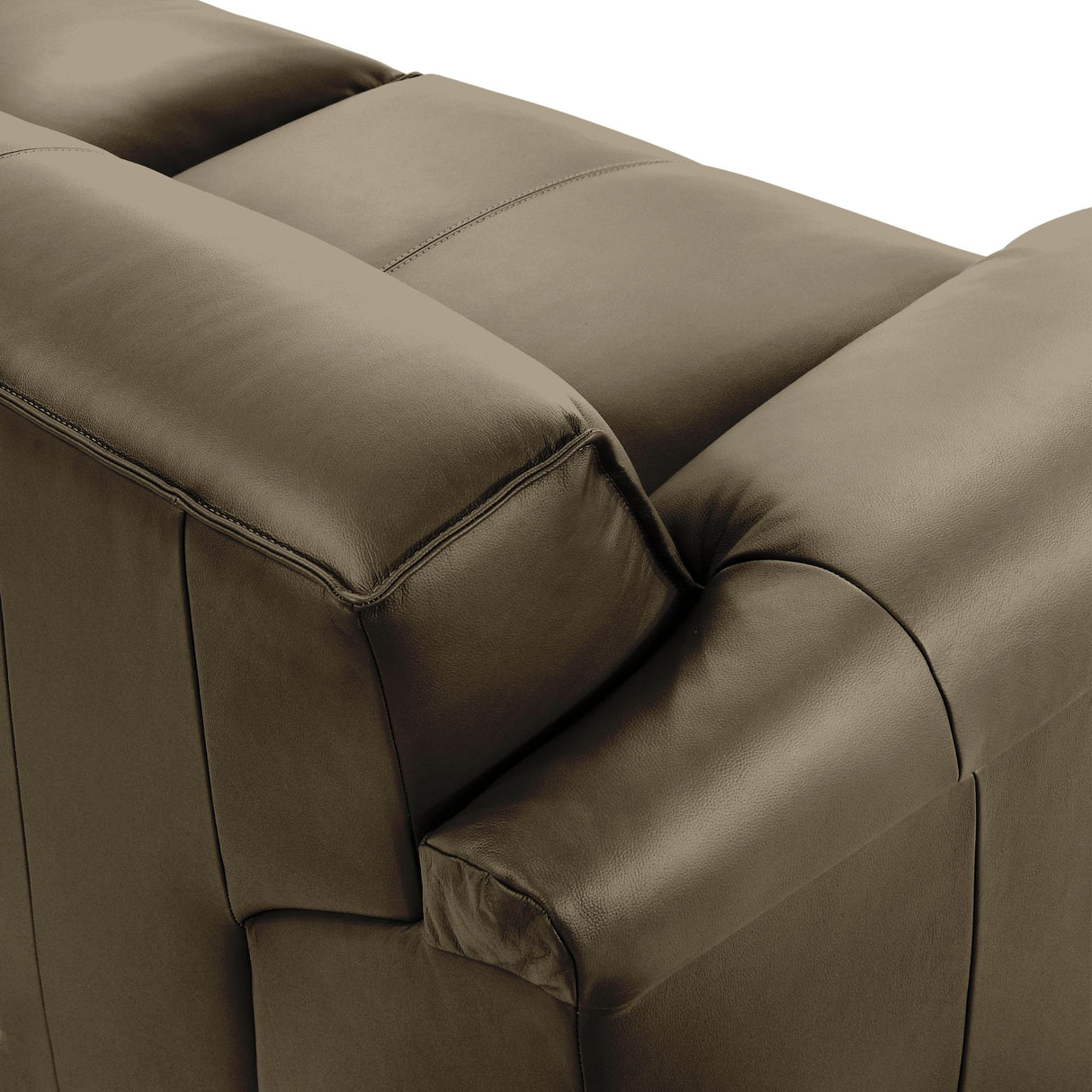 Tanner - Leather Loveseat With Padded Arms