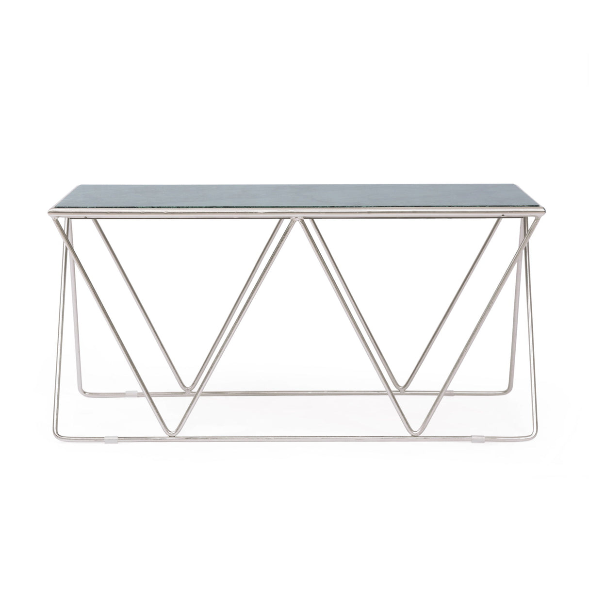 Modern Glam Marble Coffee Table With Gold Base - Green
