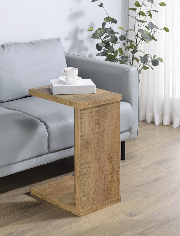 Clower - Engineered Wood C-Shaped Sofa Side Table