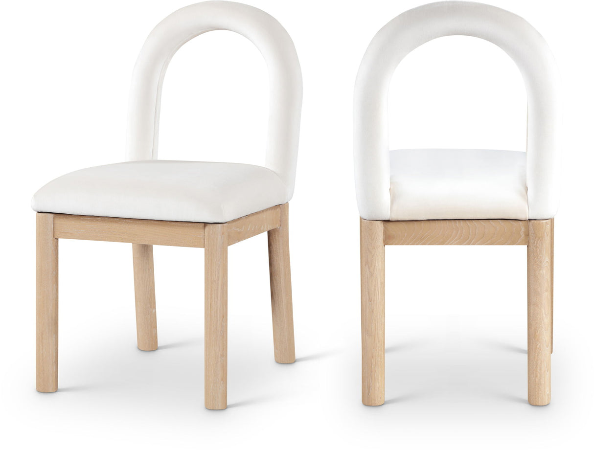 Conrad - Velvet Dining Chair With Natural Legs