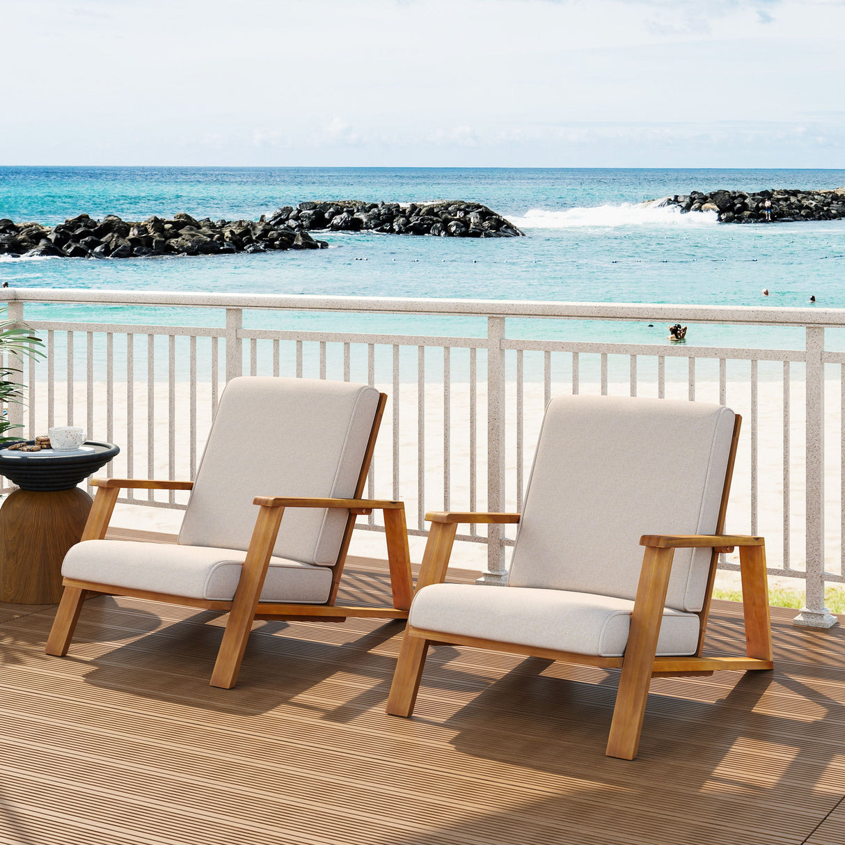 Outdoor Patio Lounge Chair (Set of 2)