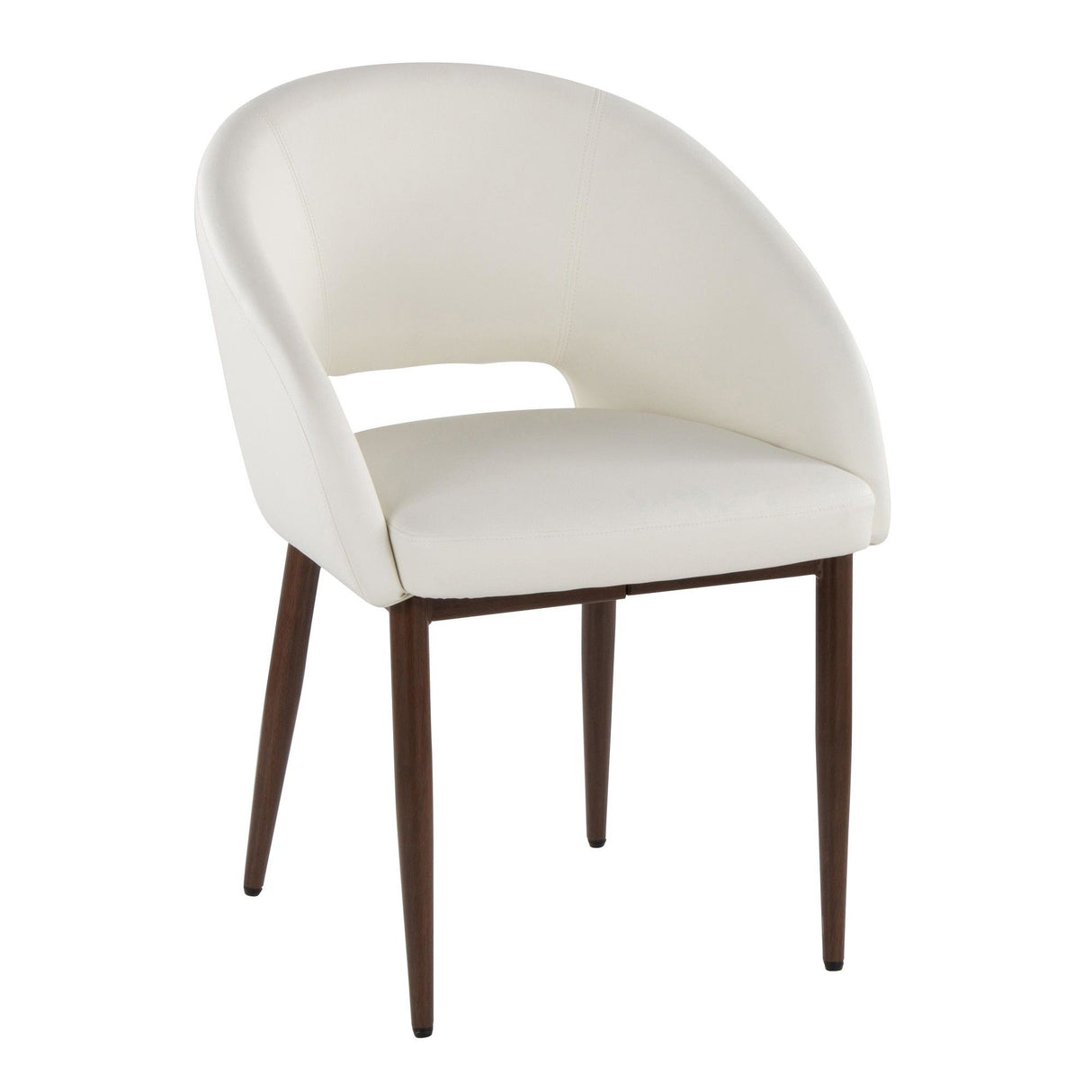 Renee - Upholstered Contemporary Chair (Set of 2) - Walnut Metal Legs