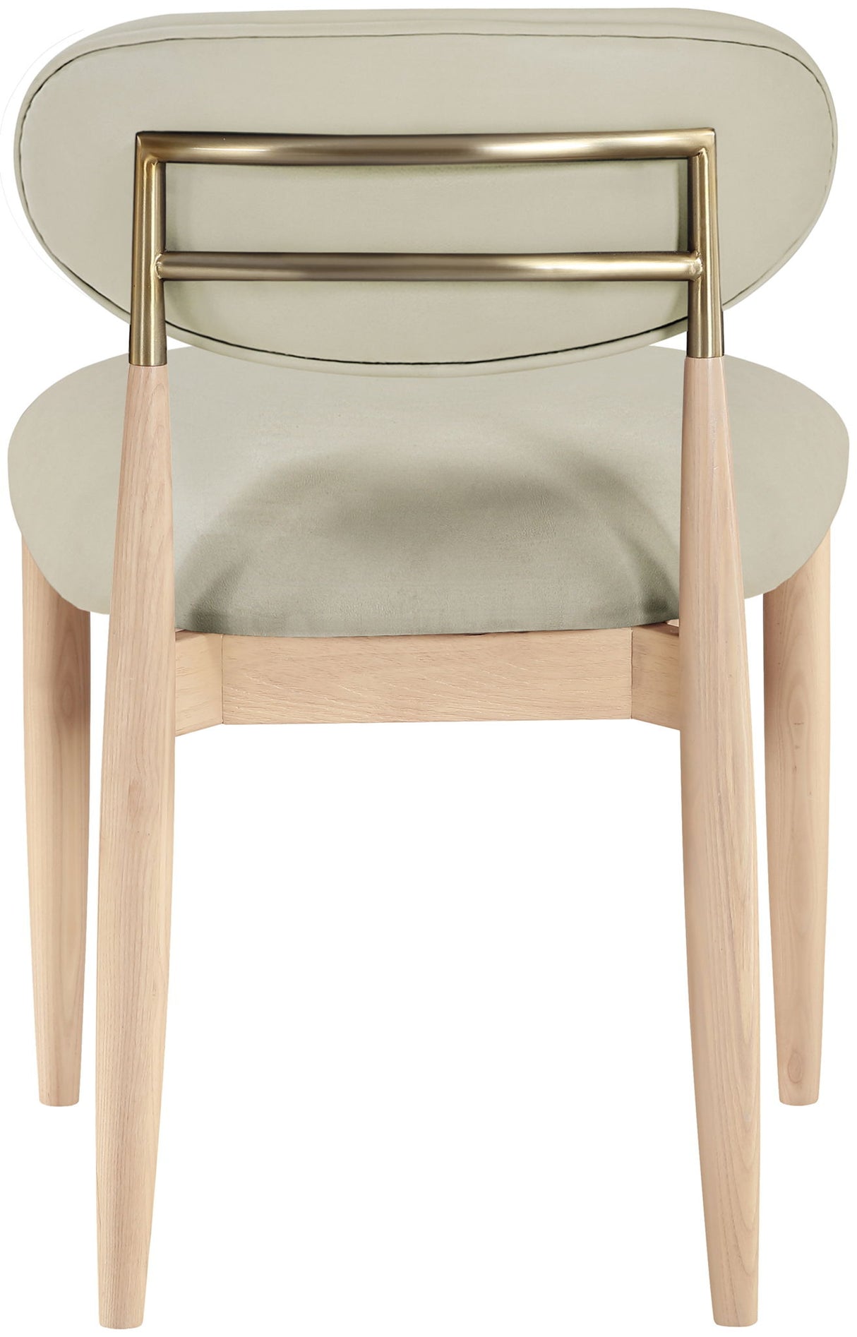 Riccio - Faux Leather Dining Side Chair (Set of 2) - Natural Frame
