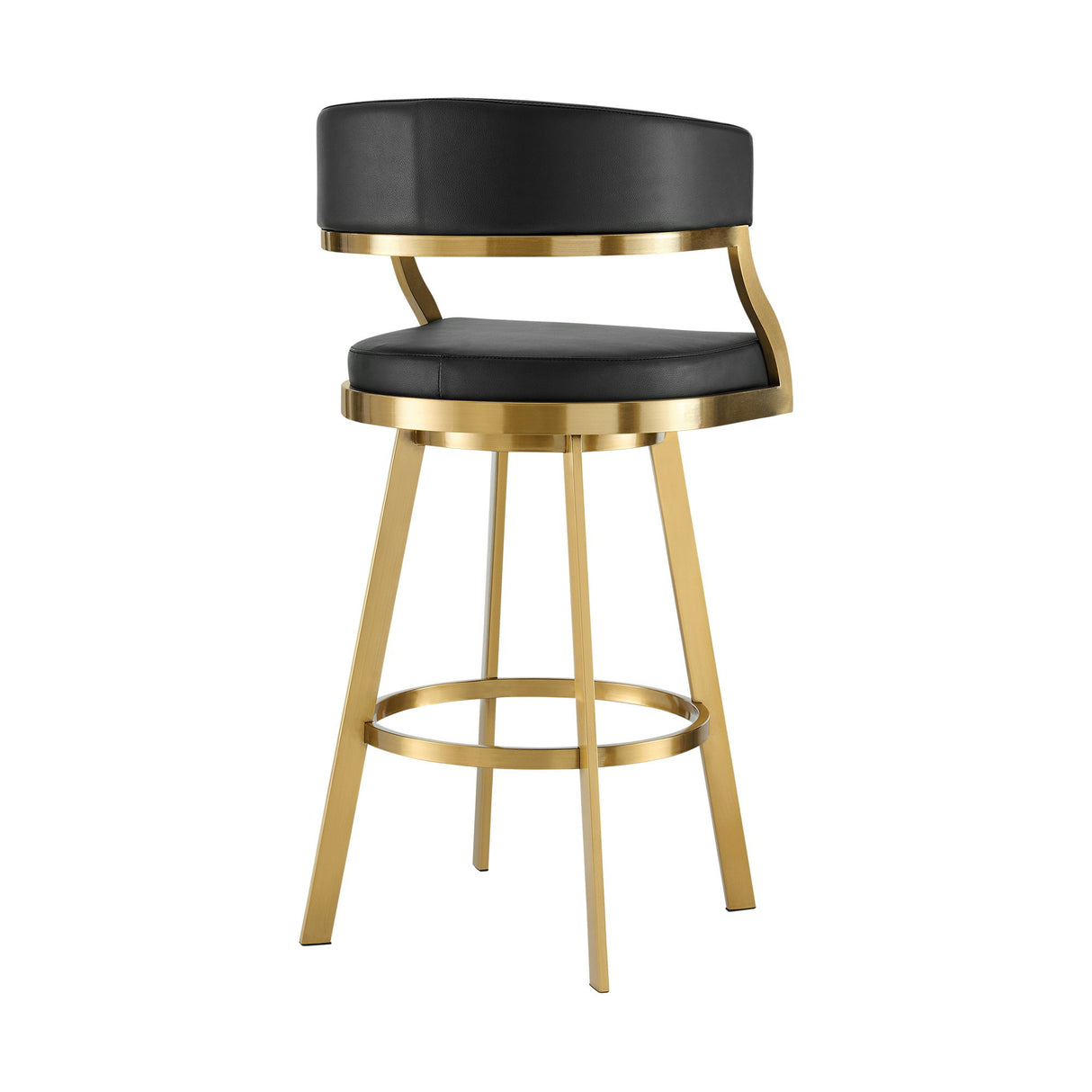 Saturn - Swivel Stool - Gold Legs