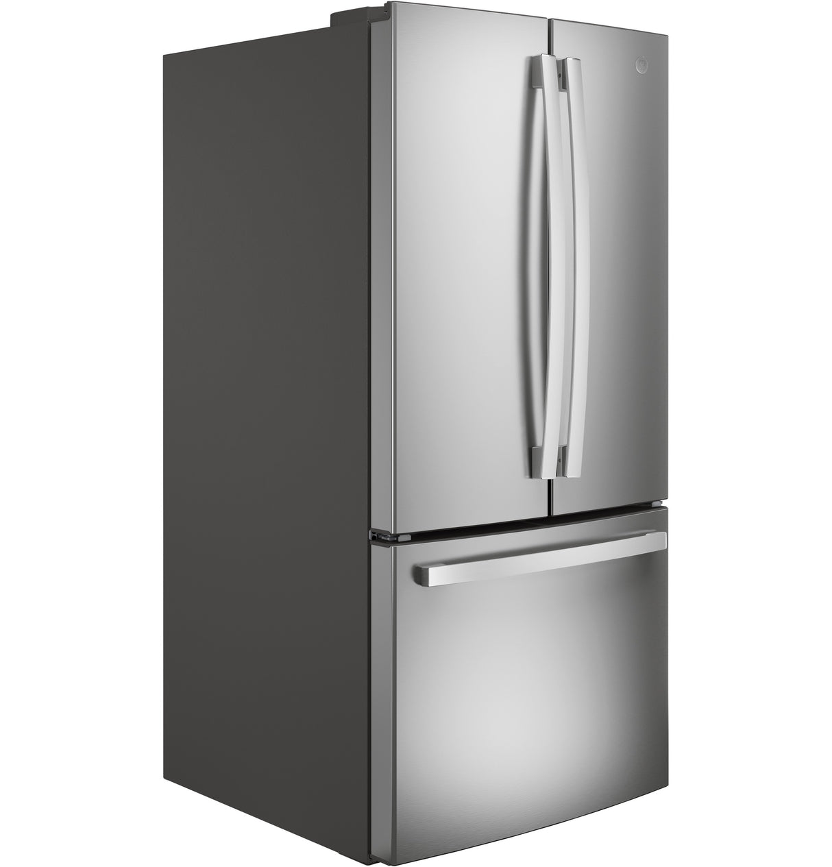 GE GNE25JYKFS - 33 in. 24.7 cu. ft. French Door Refrigerator with Internal Water Dispenser - Fingerprint Resistant Stainless