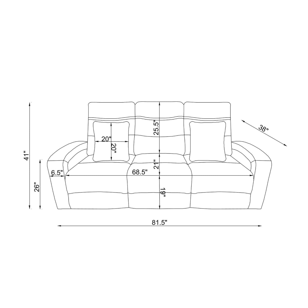 Isolde - Power Reclining Set With LED Lighting