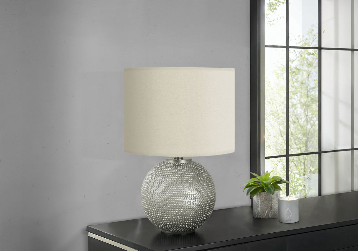 Lighting, Table Lamp, Modern - Gray / Cream
