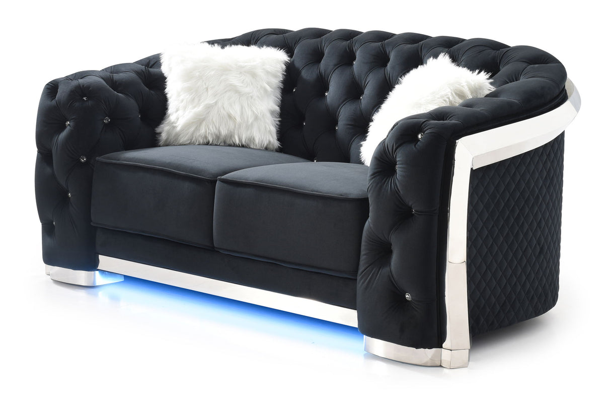 Loveseat With Flared Arms