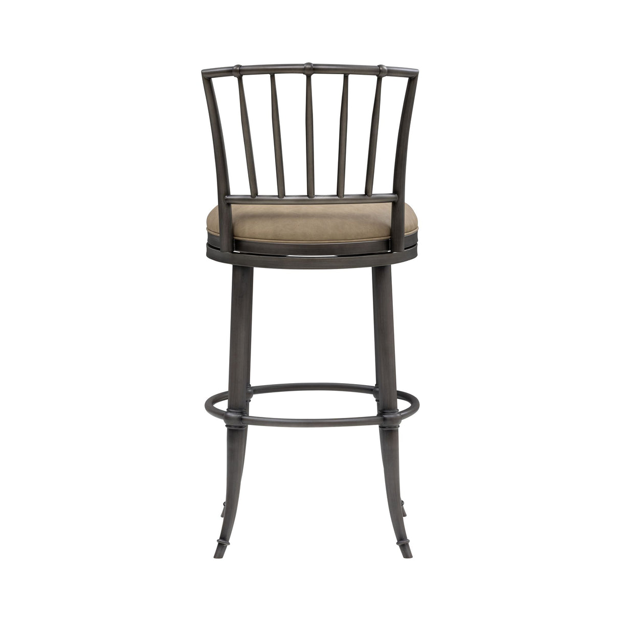 Vince - Commercial Grade Steel Frame Faux Leather Upholstered Swivel Bar Height Barstool