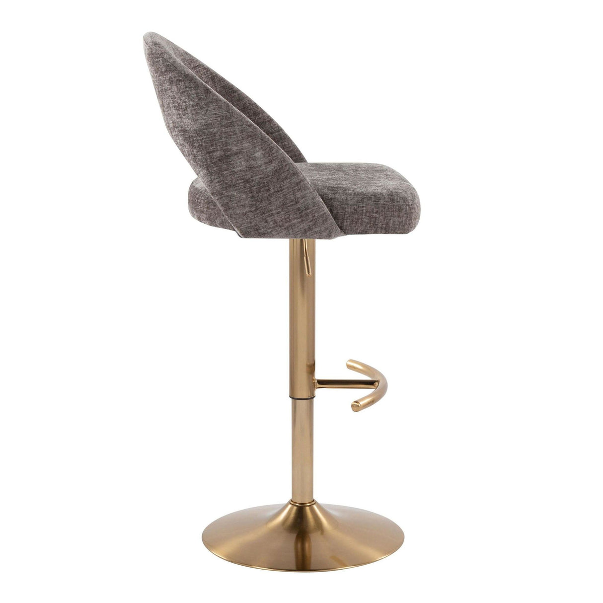 Renee - Adjustable Barstool (Set of 2) - Gold Base