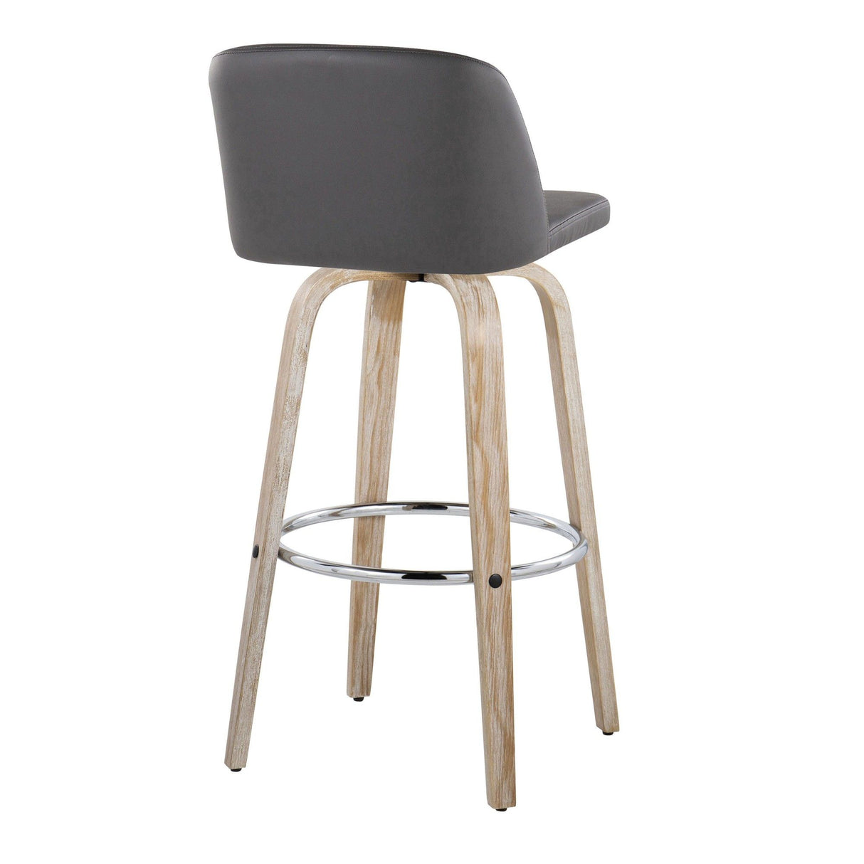 Toriano - 30" Fixed-Height Barstool (Set of 2) - Light Brown & Chrome Base