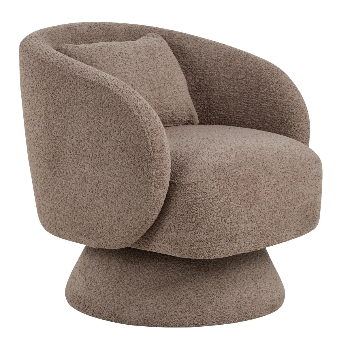Zara - Upholstered Contemporary Swivel Accent Chair With Pillow