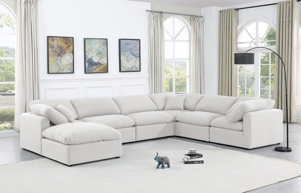 Indulge - Linen 7 Piece Modular Sectional - White
