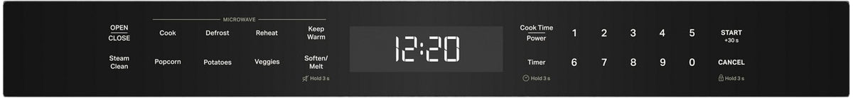 Whirlpool WMBD5024TS top-mounted control panel with LCD display