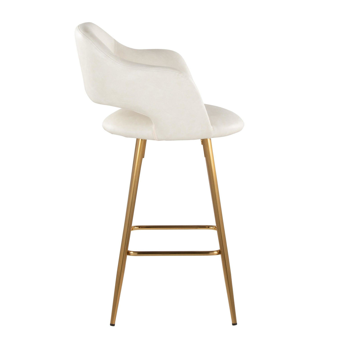 Margarite - 26" Fixed-Height Counter Stool - Gold Metal (Set of 2)