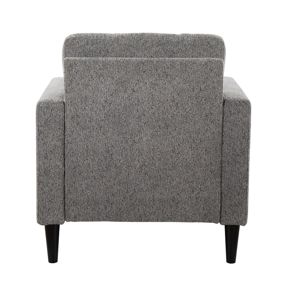 Wendy - Contemporary Accent Chair - Black Wood And Gray Fabric