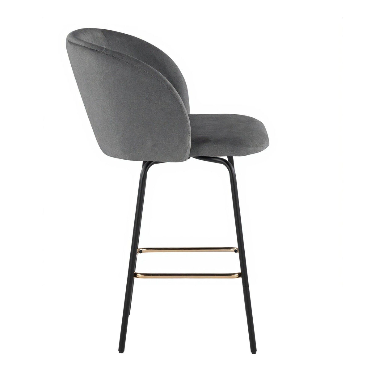 Fran - Glam Fixed-Height Swivel Counter Stool (Set of 2)